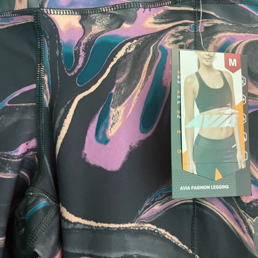 Avia Multicolor Fashion Leggings & Matching Sports Bra